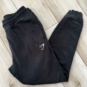 Gymshark Crest Men's Small Black Joggers Sweatpants